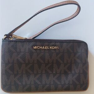 Michael Kors Brown Wristlet